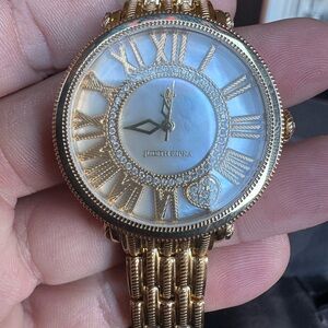 Judith Ripka Gold and Silver Watch with Roman Numerals